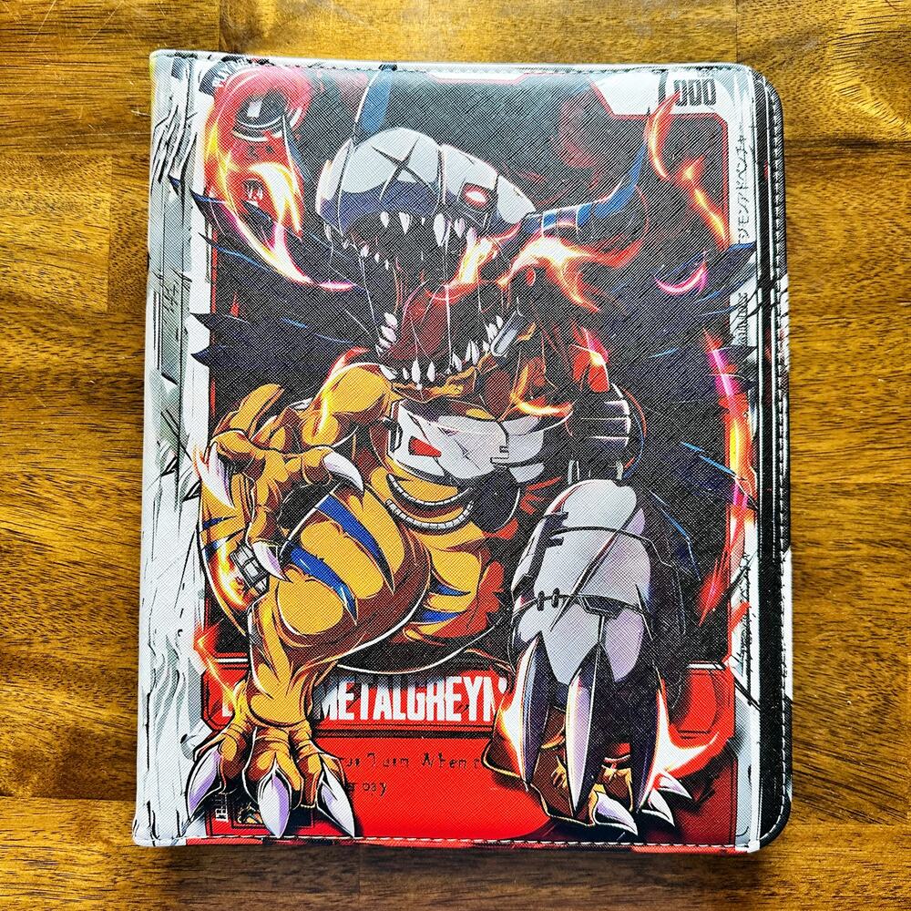 KarlyPro Digimon Metalgreymon Trading Card Binder Album 9 Pocket Sleeves 3 Ring